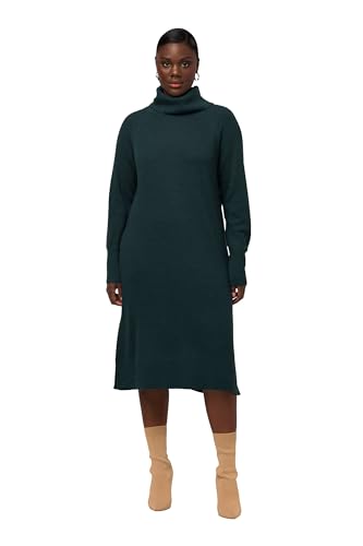 Ulla Popken, Damen, große Größen, Strickkleid mit Turtleneck und Schlitz von Ulla Popken