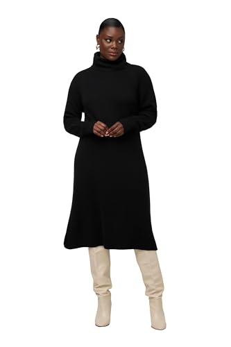 Ulla Popken, Damen, große Größen, Strickkleid mit Turtleneck und Schlitz von Ulla Popken