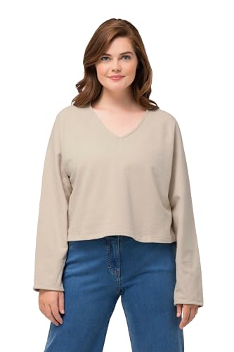 Ulla Popken, Damen, große Größen, Structured Cropped Sweatshirt von Ulla Popken