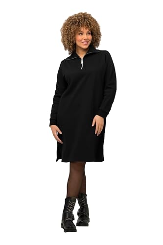 Ulla Popken Damen Sweatkleid mit Troyerkragen Kleider, Marine, 46-48 von Ulla Popken