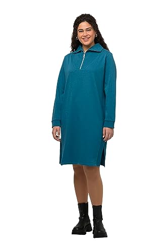 Ulla Popken, Damen, große Größen, Sweatkleid mit Troyerkragen von Ulla Popken