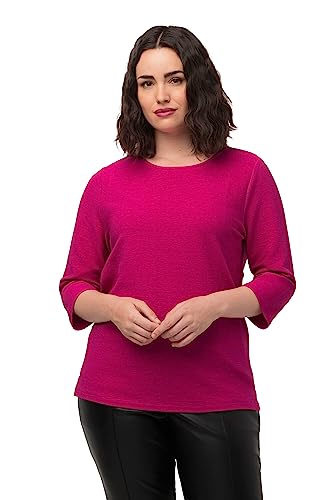 Ulla Popken Damen Struktur Sweatshirts, helles Erika, 54-56 von Ulla Popken