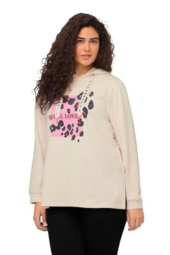 Ulla Popken Damen Animalprint Sweatshirts, vanille, 50-52 von Ulla Popken