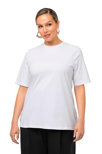 Ulla Popken Damen, Classic, Stehkragen, Halbarm T-Shirt, schneeweiß, 58-60 von Ulla Popken