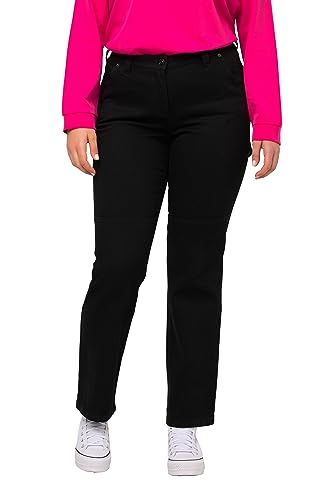 Ulla Popken Damen Utility Mandy, weites, gerades Bein, Cargotasche Jeans, Black, 36W/32L Ulla Popken Damen Utility Mandy, weites, gerades Bein, Cargotasche Jeans, Black, 36W/32L von Ulla Popken
