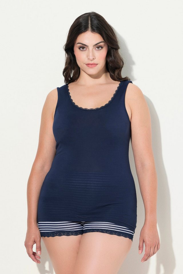 Ulla Popken Achselhemd Unterhemd Spitze Rundhalsausschnitt von Ulla Popken