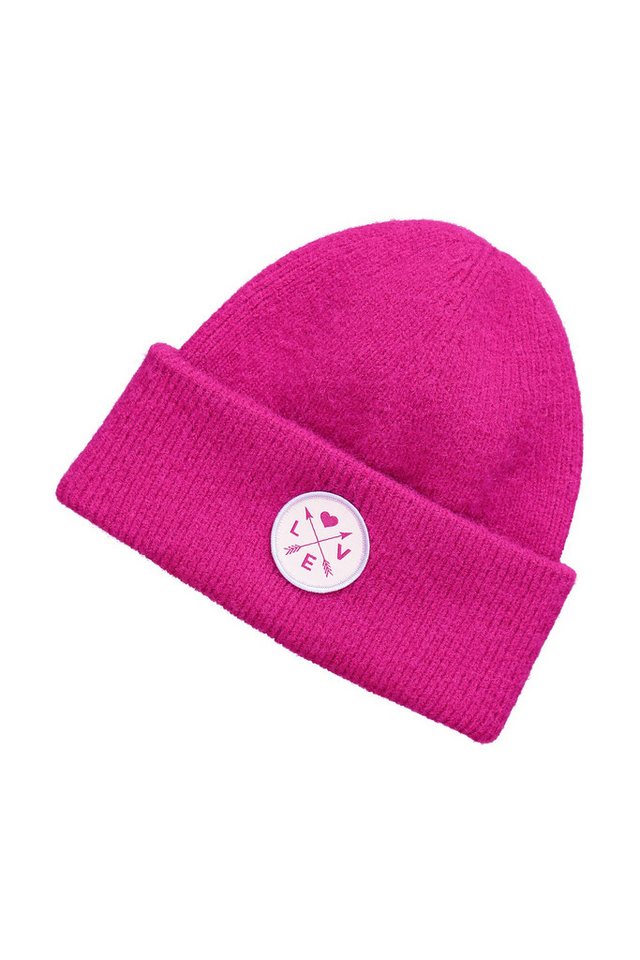 Ulla Popken Baumwollhandschuhe Strickmütze Love-Emblem Rippstrick von Ulla Popken