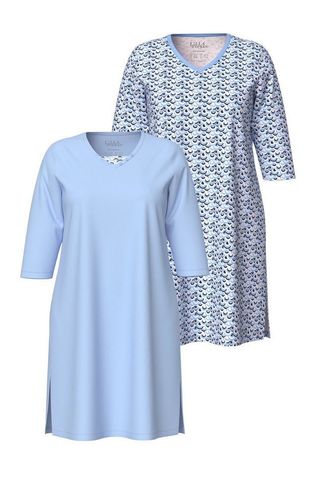 Ulla Popken Bigshirt Bigshirts 2er-Pack V-Ausschnitt Langarm von Ulla Popken