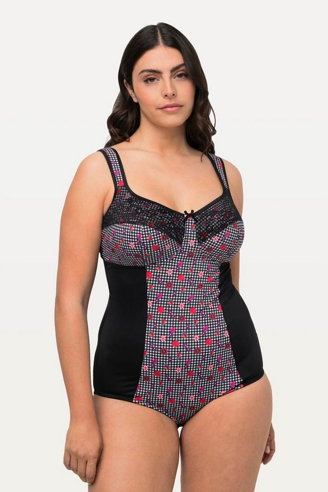 Ulla Popken Body Shaping-Body Hahnentrittmuster Spitze Cup C - D von Ulla Popken