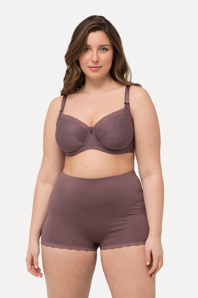 Ulla Popken Bügel-BH Bügel-BH Jacquard Spitzenkante Cup C - G von Ulla Popken