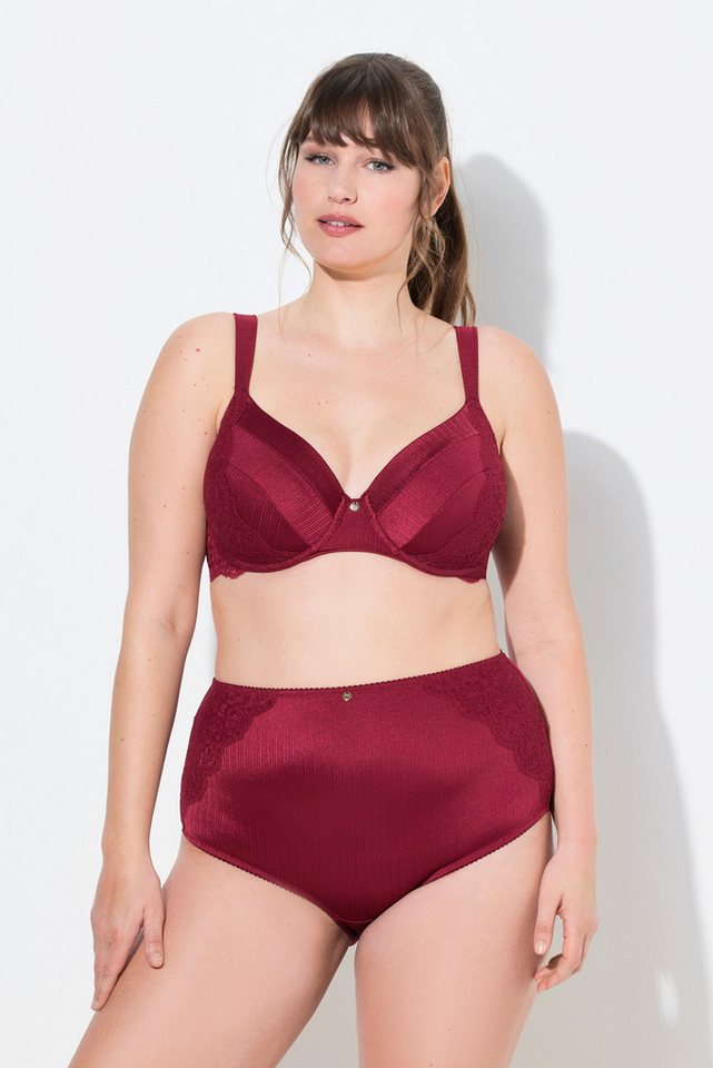 Ulla Popken Bügel-BH Bügel-BH Softschalen Satin Spitze Cup B - F von Ulla Popken