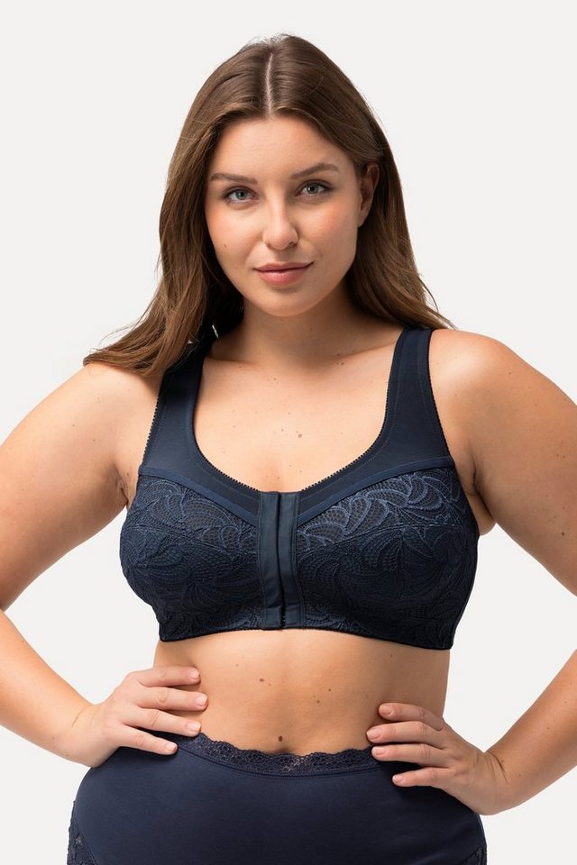 Ulla Popken Bügelloser BH Entlastungs-BH Vorderverschluss bügellos Cup C - F von Ulla Popken