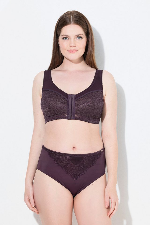 Ulla Popken Bügelloser BH Entlastungs-BH Vorderverschluss bügellos Cup C - F von Ulla Popken