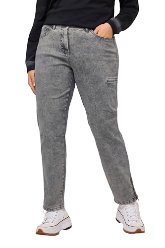 Ulla Popken Damen, Boyfriend Jeans, Grey Denim, 48 von Ulla Popken