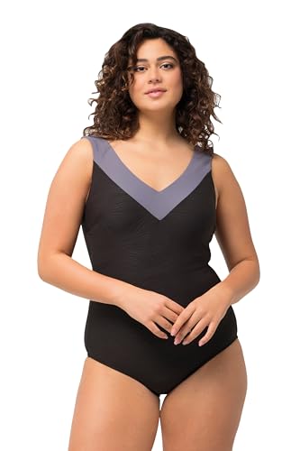 Ulla Popken Damen, Selma, Grey Cross Badeanzug, Schwarz, 54 Ulla Popken Damen, Selma, Grey Cross Badeanzug, Schwarz, 54 von Ulla Popken