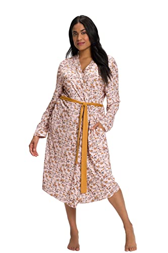 Ulla Popken Damen große Größen Übergrößen Plus Size Kimono, Blüten, offene Form, Schalkragen, Langarm vanille 42+ 808183210-42+ von Ulla Popken