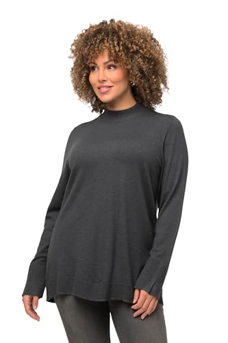 Ulla Popken Damen, Stehkragen, Langarm, Rippbündchen Pullover, blaugrün, 58-60 von Ulla Popken