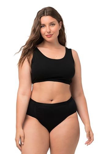 Ulla Popken Damen große Größen Übergrößen Plus Size Bustier, Schlupfform, einfarbig schwarz 66+ 791580130-66+ von Ulla Popken