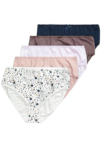 Ulla Popken Damen 5er, Midi-Slips, Picot Elastic, Haven of Lovers Unterwäsche, Multicolor, 62-64 von Ulla Popken