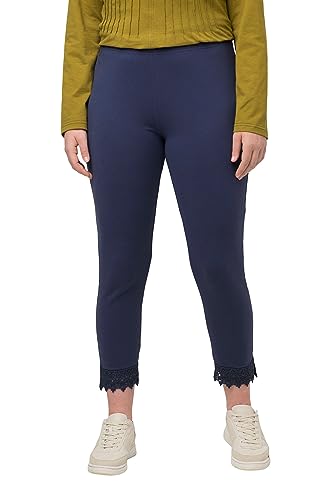 Ulla Popken Damen 7/8-Leggings Leggings, Blau Grau, 42-44 von Ulla Popken