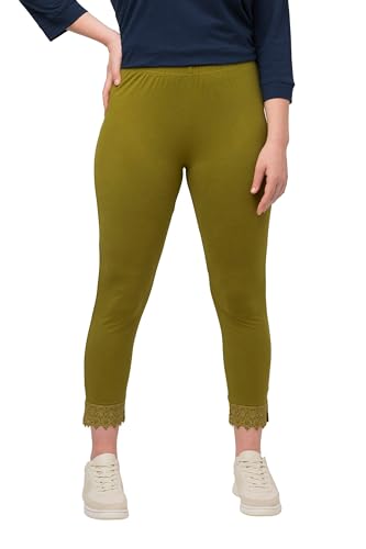 Ulla Popken Damen 7/8-Leggings Leggings, gelbgrün, 46-48 von Ulla Popken