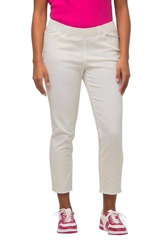 Ulla Popken Damen Freizeithose, Offwhite, W50 / L32 von Ulla Popken