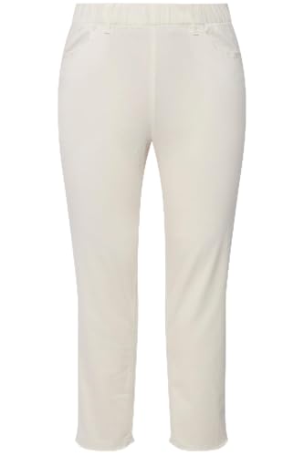 Ulla Popken Damen Freizeithose, Offwhite, W50 / L32 von Ulla Popken