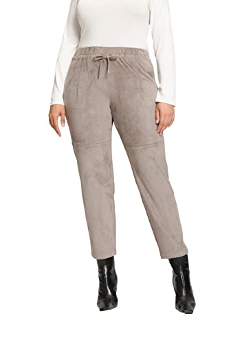 Ulla Popken Damen 800617 Hose, Castor Gray, 45W / 32L von Ulla Popken