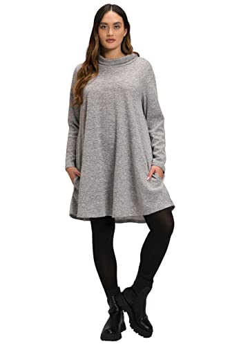 Ulla Popken, Damen, große Größen, Midikleid, Sweatkleid, A-Linie, Stehkragen, Langarm von Ulla Popken