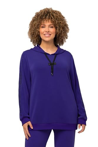 Ulla Popken Damen Ärmel-Einsatz mit Print Sweatshirt, lila, 50-52 von Ulla Popken