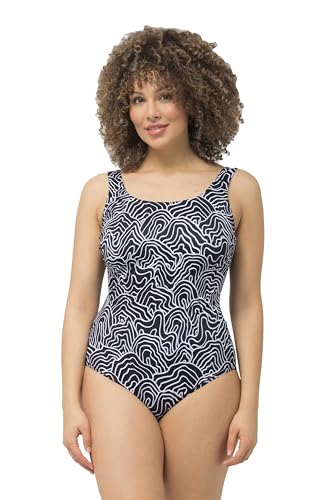 Ulla Popken Damen Alice, Softline, Lines Badeanzug, Schwarz, 58-60 Ulla Popken Damen Alice, Softline, Lines Badeanzug, Schwarz, 58-60 von Ulla Popken