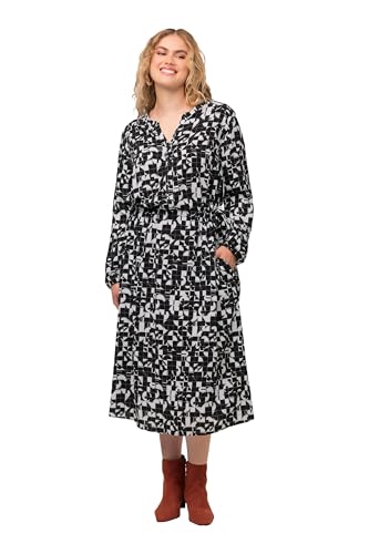 Ulla Popken Damen Allover Grafik Druck Kleider, schwarz, 50-52 Ulla Popken Damen Allover Grafik Druck Kleider, schwarz, 50-52 von Ulla Popken