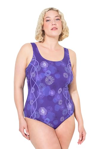 Ulla Popken Damen Badeanzug, Quallen, Ohne Softcups, Raffung, Lila, 50 EU Ulla Popken Damen Badeanzug, Quallen, Ohne Softcups, Raffung, Lila, 50 EU von Ulla Popken