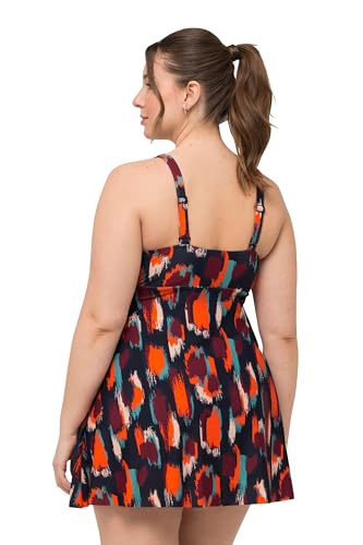 Ulla Popken Damen Badekleid Amber, Fleckenprint Badeanzug, Marine, 58-60 Ulla Popken Damen Badekleid Amber, Fleckenprint Badeanzug, Marine, 58-60 von Ulla Popken