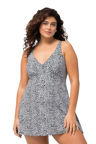Ulla Popken Damen Badekleid Amelie, Leo Badeanzug, Schwarz, 42-44 Ulla Popken Damen Badekleid Amelie, Leo Badeanzug, Schwarz, 42-44 von Ulla Popken
