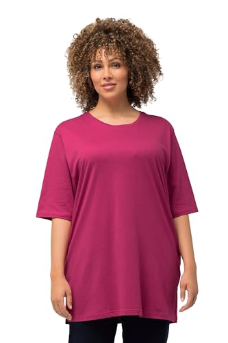 Ulla Popken Damen Basic-Shirt, Rundhals T, Dunkles Purpur, 54-56 von Ulla Popken