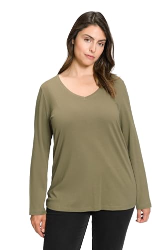 Ulla Popken, Damen, große Größen, Langarm-V-Shirt von Ulla Popken