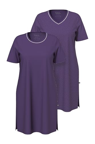 Ulla Popken Damen große Größen Übergrößen Plus Size Bigshirts, 2er-Pack, Rundhals/V-Ausschnitt, Halbarm von Ulla Popken