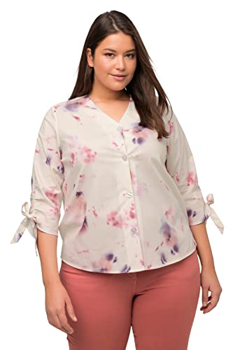 Ulla Popken Damen Blouse Oversized Themeprint Blusen, Popcorn, 50-52 EU von Ulla Popken