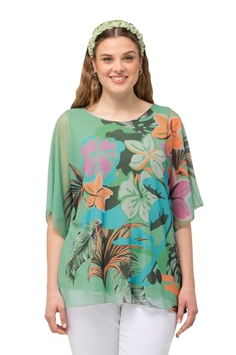 Ulla Popken Damen Bluse, 2-lagig 831846 T-Shirt, lichtgrün, 28-30 von Ulla Popken