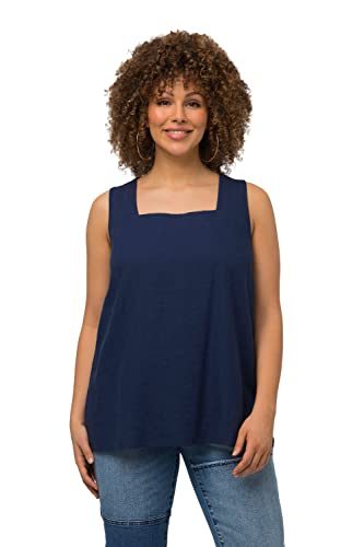 Ulla Popken Damen Blusentop Bluse, dunkelblau, 48 von Ulla Popken