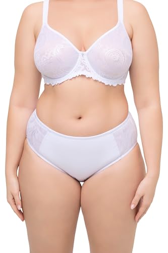 Ulla Popken Damen Bodyforming-Miederhose, Midi Shapewear-Unterhose, Schneeweiß, 42-44 EU von Ulla Popken