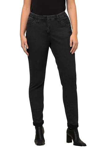 Ulla Popken Damen Boyfriend Jeans, Black, 33W / 32L von Ulla Popken