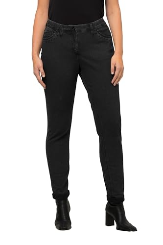 Ulla Popken Damen Boyfriend Jeans, Black, 45W / 32L von Ulla Popken