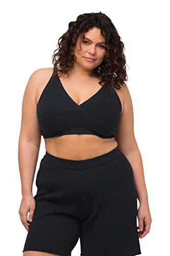 Ulla Popken Damen Bra-Top, Marine, 46-48 von Ulla Popken
