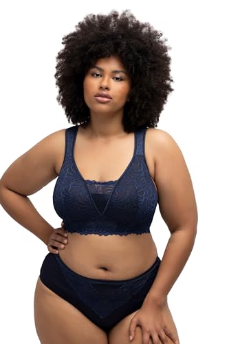 Ulla Popken Damen Bralette, Spitze BH, Nachtblau, 85B EU Ulla Popken Damen Bralette, Spitze BH, Nachtblau, 85B EU von Ulla Popken