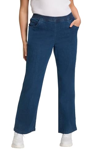 Ulla Popken Damen Marlene-jeans, Weit Jeans, Dark Blue Denim, 58W / 32L EU Ulla Popken Damen Marlene-jeans, Weit Jeans, Dark Blue Denim, 58W / 32L EU von Ulla Popken