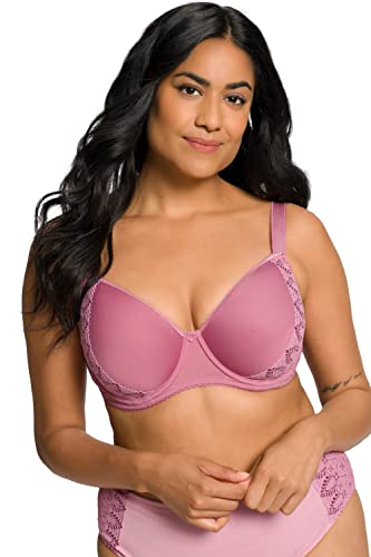 Ulla Popken Damen Bügel Zoe, Spacer-Cups, seitliche Spitze BH, zartrosa, 90B von Ulla Popken