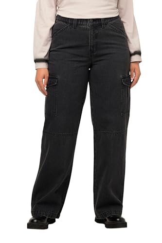 Ulla Popken Damen Cargo-Denim Hose, Black, 46 Ulla Popken Damen Cargo-Denim Hose, Black, 46 von Ulla Popken