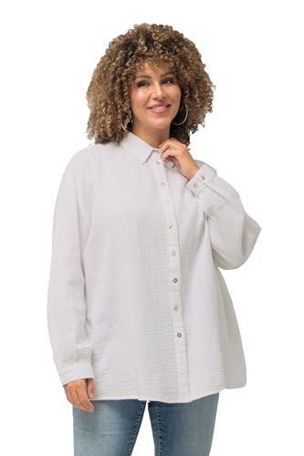 Ulla Popken Damen Chiffonbluse Blusen, Schneeweiß, 58-64 von Ulla Popken